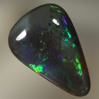 SOLID BLACK OPAL Bright fire. Green rolling flashes